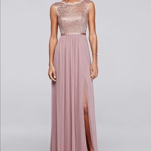 *WEDDING SEASON* Metallic Rose Gold w/ Lace Bodice